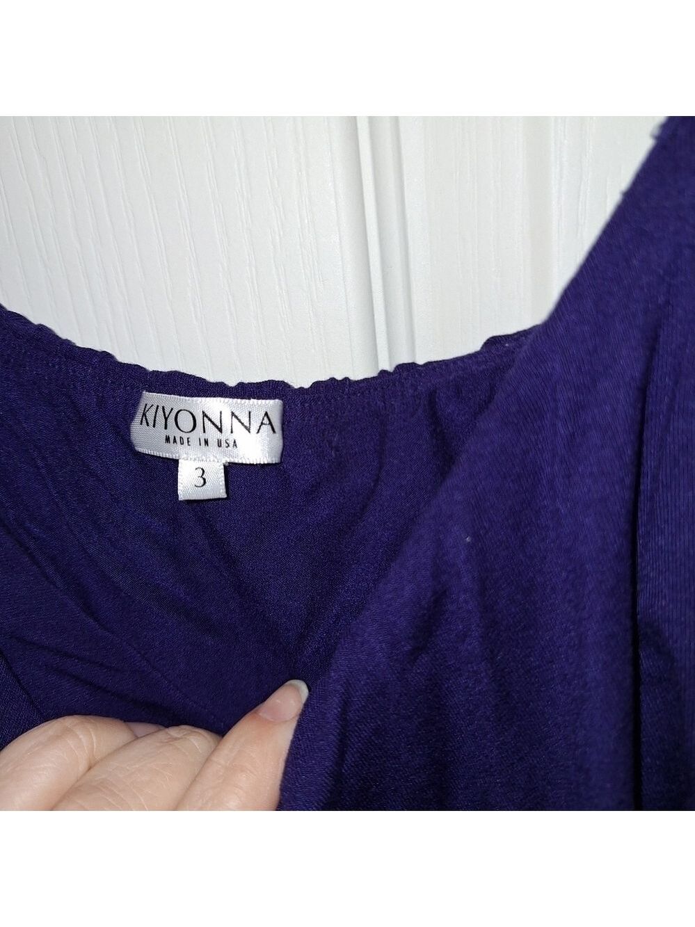 Kiyonna Blue Plus Size Flowy Top Women's - Picture 5 of 7